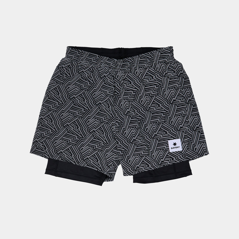 Saysky Reflective Pace 2 in 1 Shorts 5'' Schwarz Reflective Lightning 1050 OMRSH20C1050
