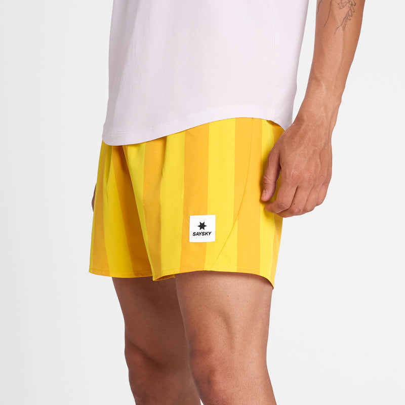 Saysky Pace Shorts 5'' Gelb Stripes 008 NMRSH21C008