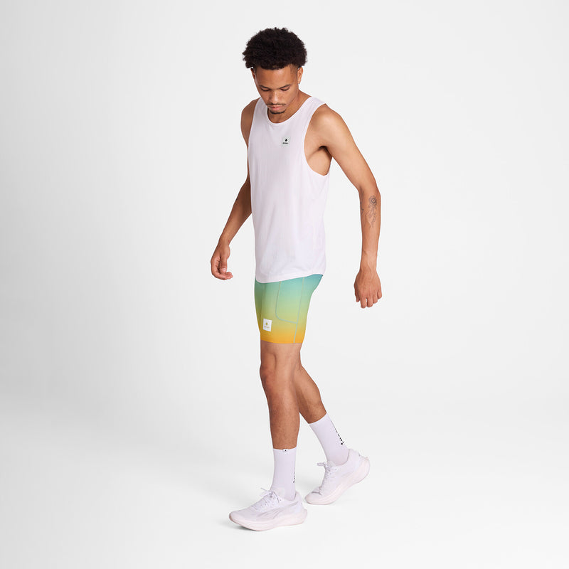 Saysky Drip Dye Combat+ Short Tights 7" Blau/Gelb/Grün Drip Dye 1032 NMRST33C1032