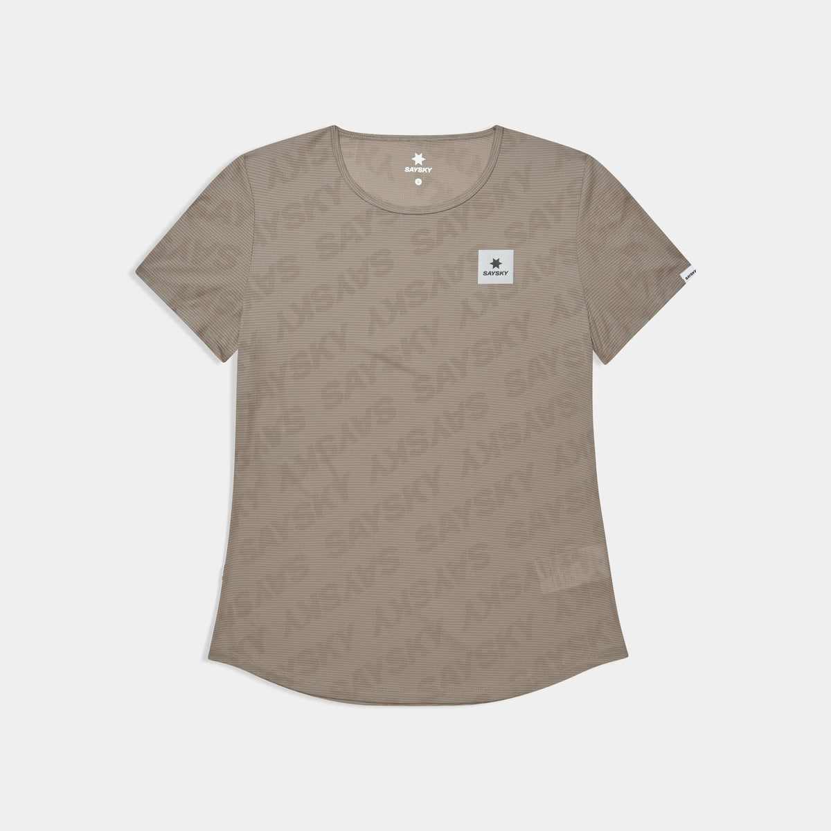 Saysky Reactive Flow T-shirt Dunkel Beige Logo 1070 SW25008
