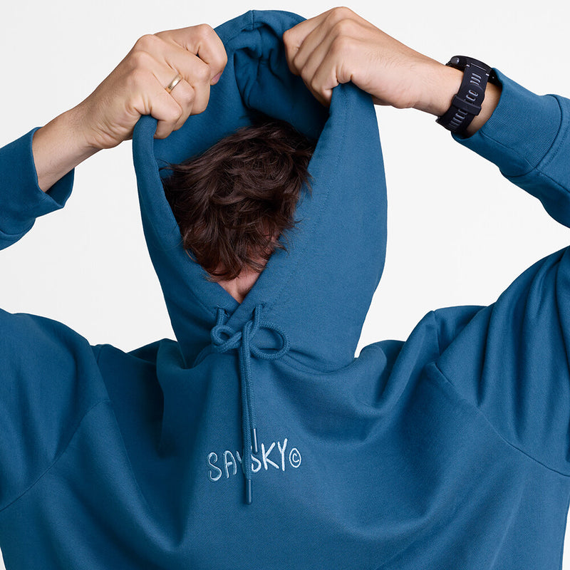Saysky Statement Oversized Hoodie Blau 210 OMLHO71C210