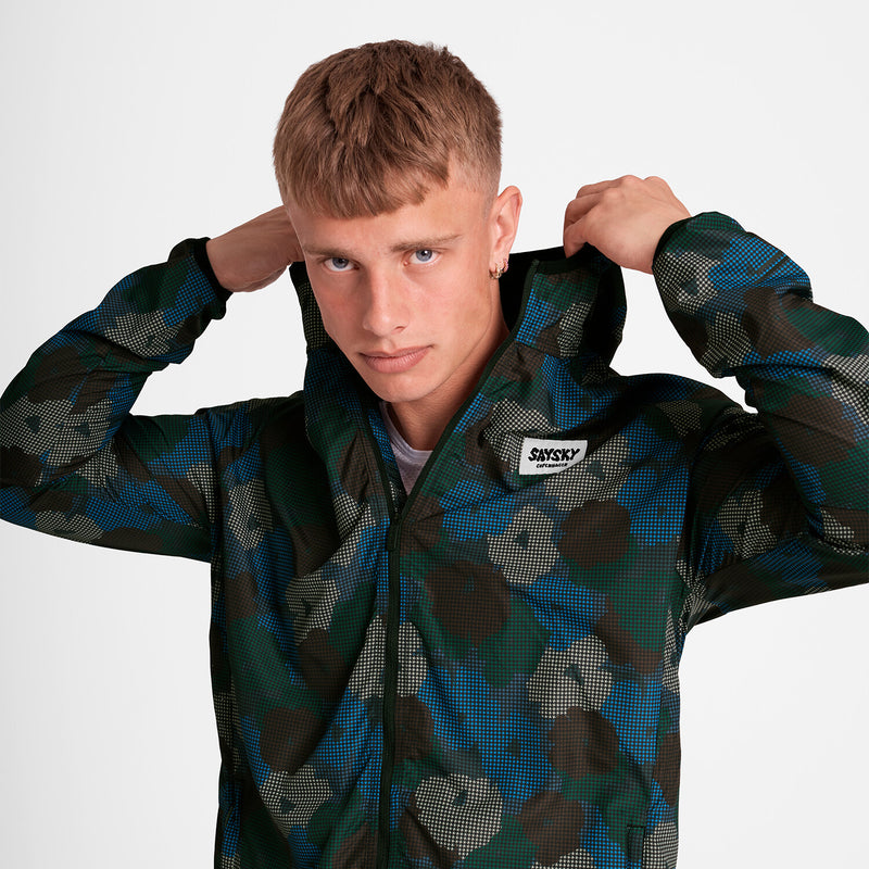Saysky Flower Pace Jacket Blau Flower Camo 1046 OMRJA22C1046