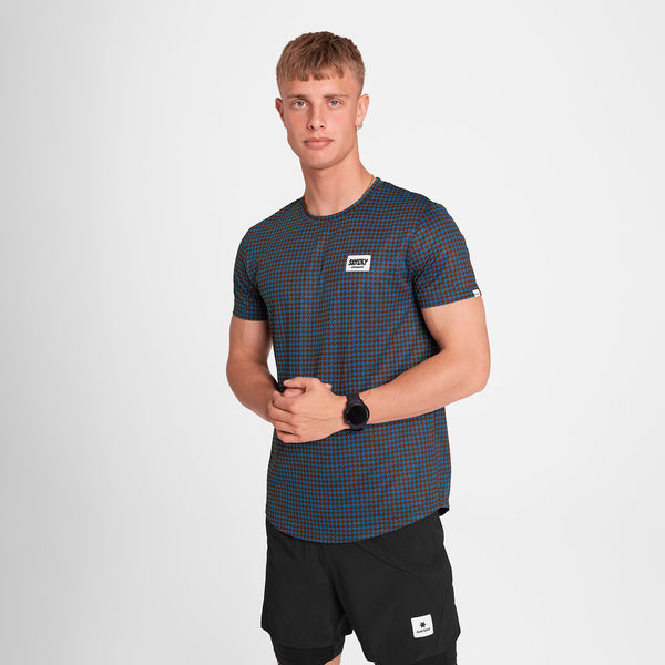 Saysky Houndstooth Combat T-Shirt Blau Houndstooth 1047 OMRSS31C1047