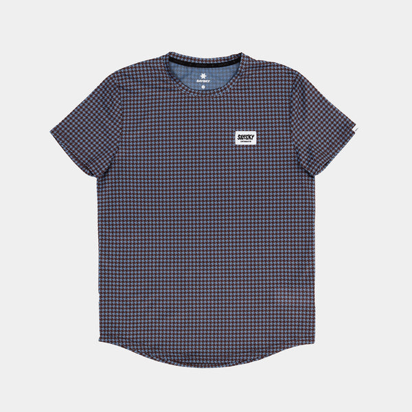 Saysky Houndstooth Combat T-Shirt Blau Houndstooth 1047 OMRSS31C1047