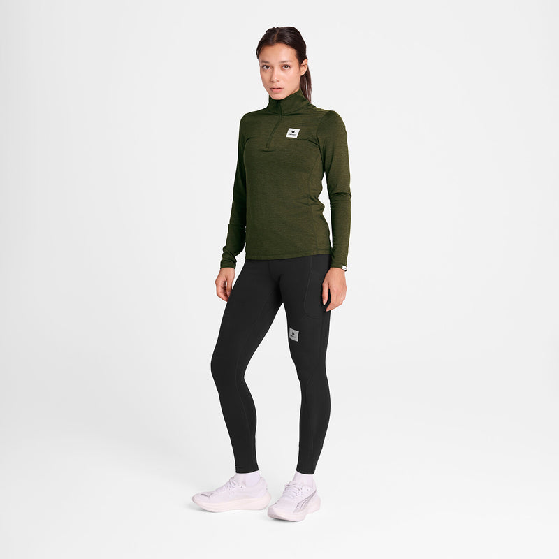 Saysky Pace Half Zip Long Sleeve Grün 3001 XWRLS21C3001