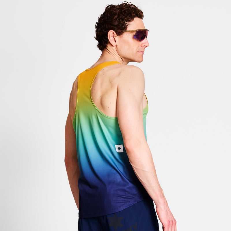 Saysky Drip Dye Flow Singlet Blau/Gelb/Grün Drip Dye 1032 NMRSI60C1032