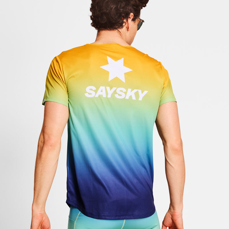 Saysky Drip Dye Flow T-Shirt Blau/Gelb/Grün Drip Dye 1032 NMRSS60C1032