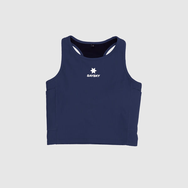 Saysky Combat Rib Crop Top Blau 201 OWRSB32C201