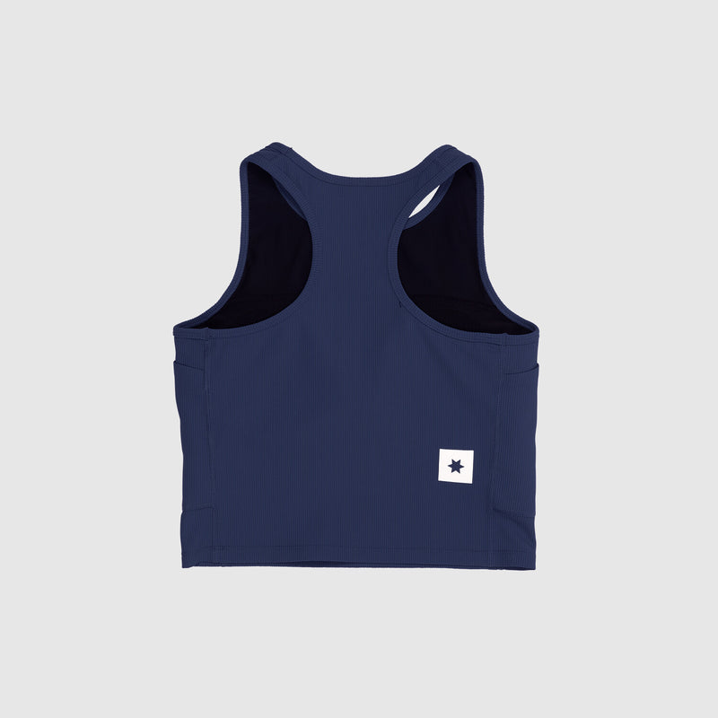 Saysky Combat Rib Crop Top Blau 201 OWRSB32C201
