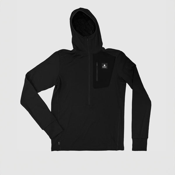 Saysky Combat Half Zip Fleece Hoodie Schwarz 901 NMRHO30C901