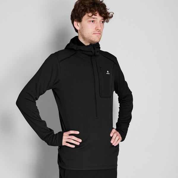 Saysky Combat Half Zip Fleece Hoodie Schwarz 901 NMRHO30C901