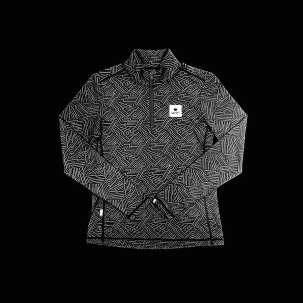 Saysky Reflective Pace 1/2 Zip Long Sleeve Schwarz Reflective Lightning 1050 OWRLS21C1050