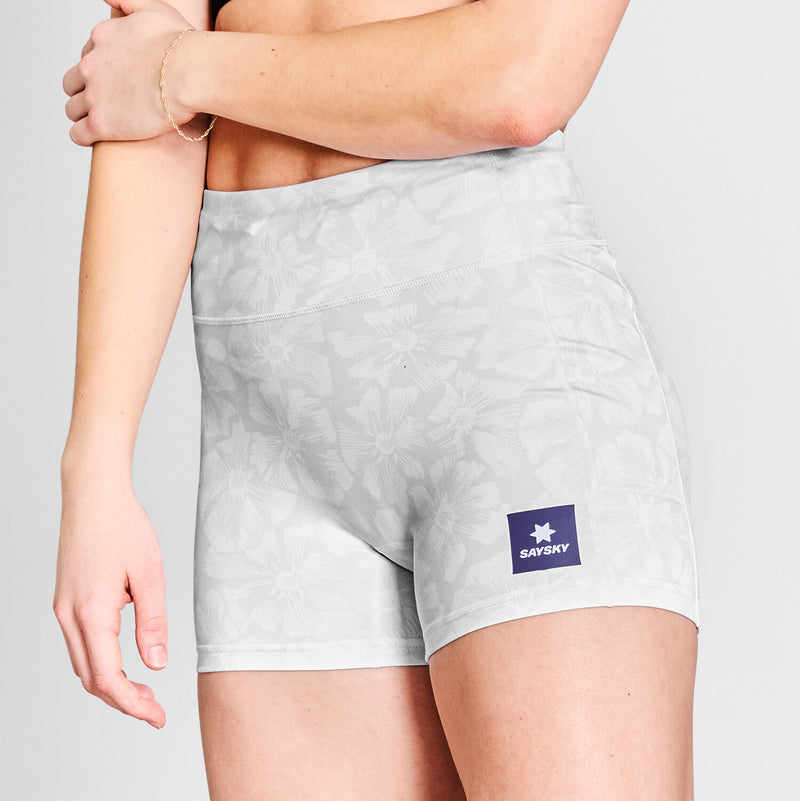 Saysky Flower Combat+ Short Tights 4" Weiß Flower 1030 NWRST31C1030