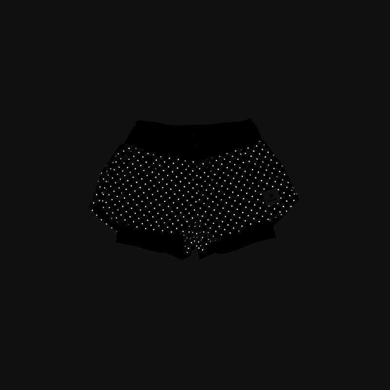 Saysky Reflective Polka 2 In 1 Pace Shorts 3" Schwarz Reflective Polka 1018 MWRSH01C1018