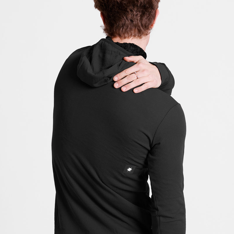 Saysky Combat Half Zip Fleece Hoodie Schwarz 901 NMRHO30C901