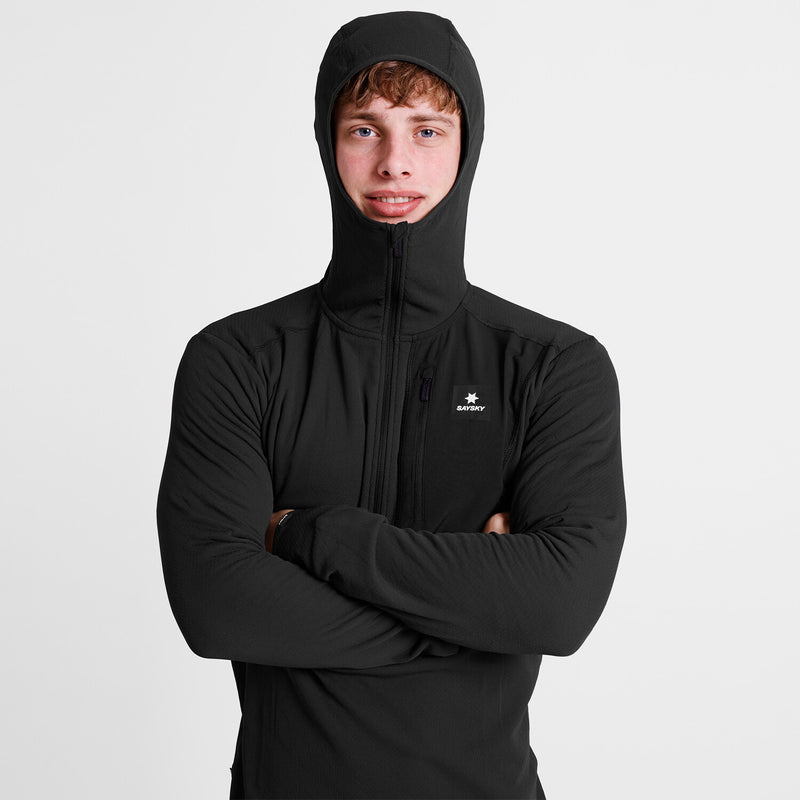 Saysky Combat Half Zip Fleece Hoodie Schwarz 901 NMRHO30C901