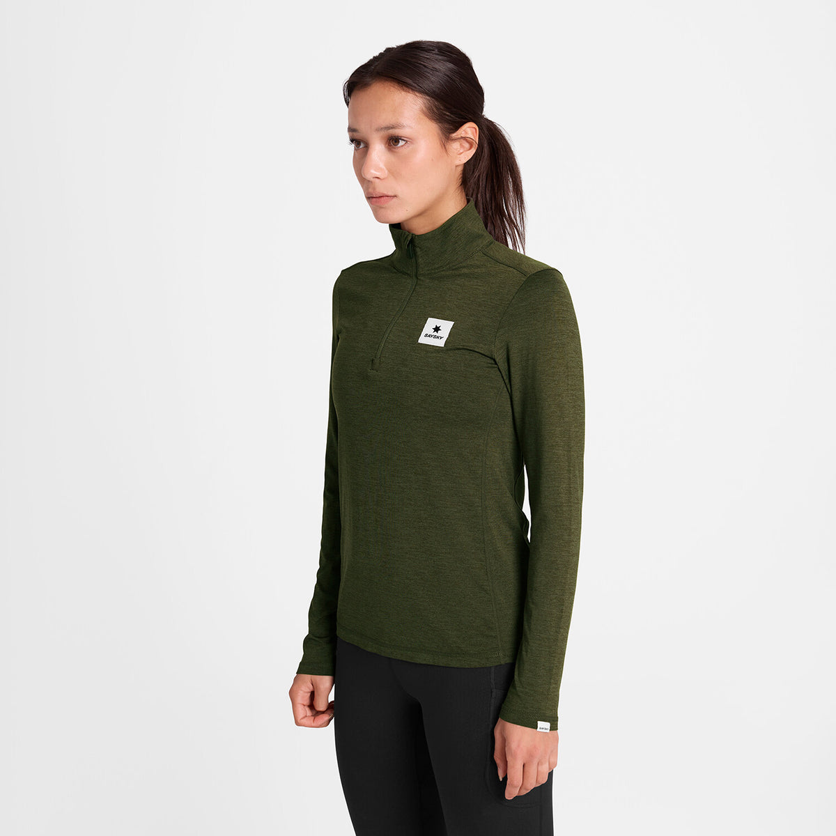 Saysky Pace Half Zip Long Sleeve Grün 3001 SW20002