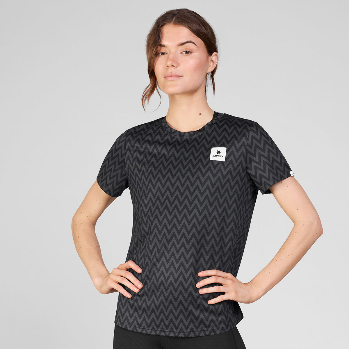 Saysky Zig Zag Combat T-Shirt Schwarz Zig Zag 1062 SW25012