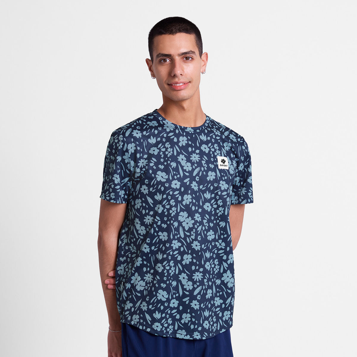Saysky Flower Combat T-Shirt Blau Flower 1065 SM25012