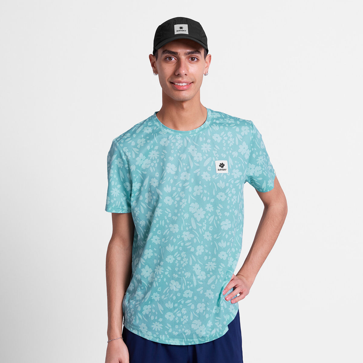 Saysky Flower Combat T-Shirt Hellblau Flower 1066 SM25012