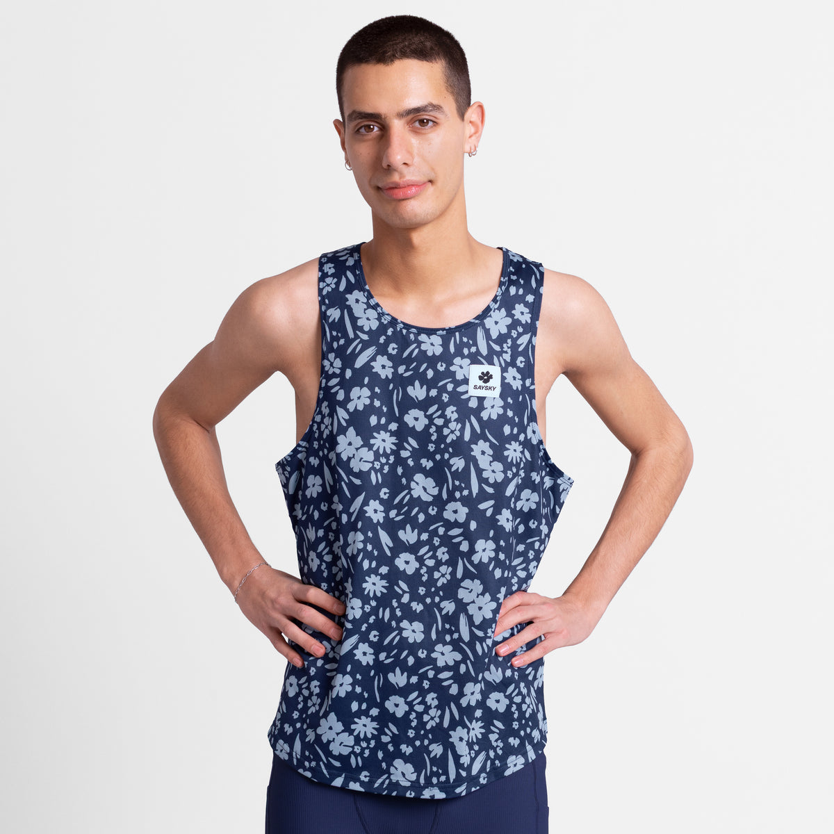 Saysky Flower Combat Singlet Blau Flower 1065 SM30011