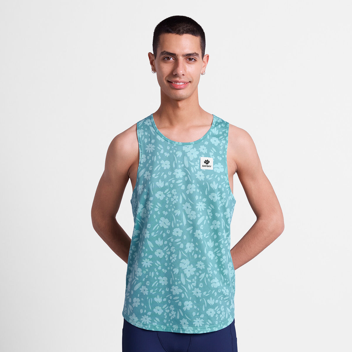 Saysky Flower Combat Singlet Hellblau Flower 1066 SM30011