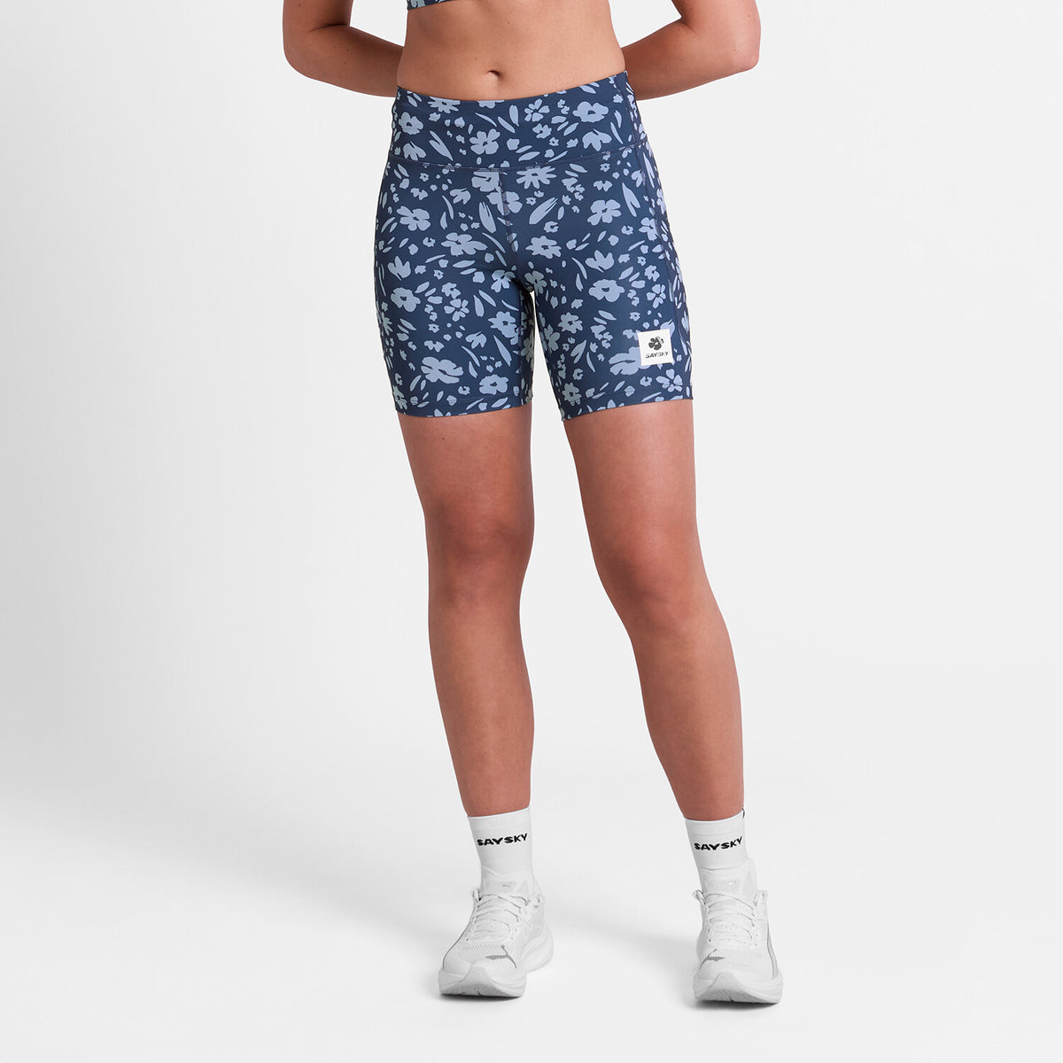 Saysky Flower Combat+ Short Tights 7\" Blau Flower 1065 SW55008