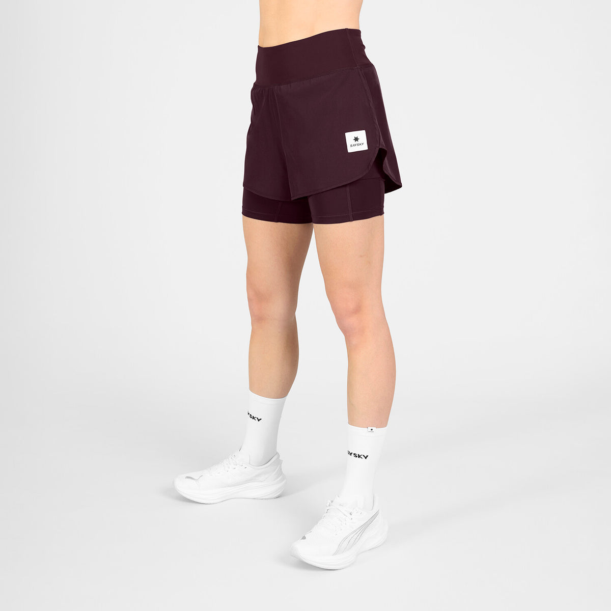 Saysky 2 in 1 Pace Shorts 3'' Bordeaux 512 SW40002