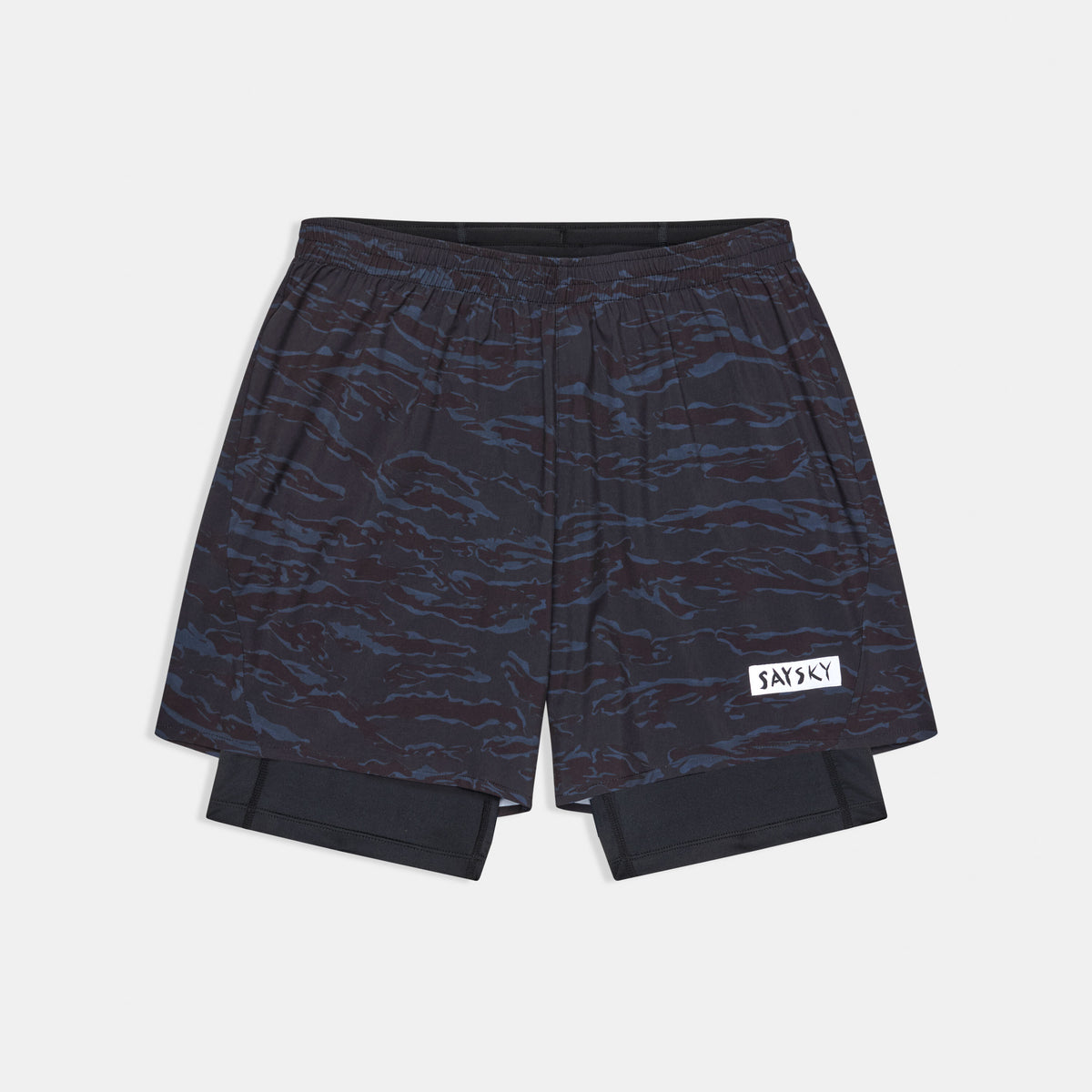 Saysky Tiger Pace 2 in 1 Shorts 5'' Schwarz Camo 1080 SM40019