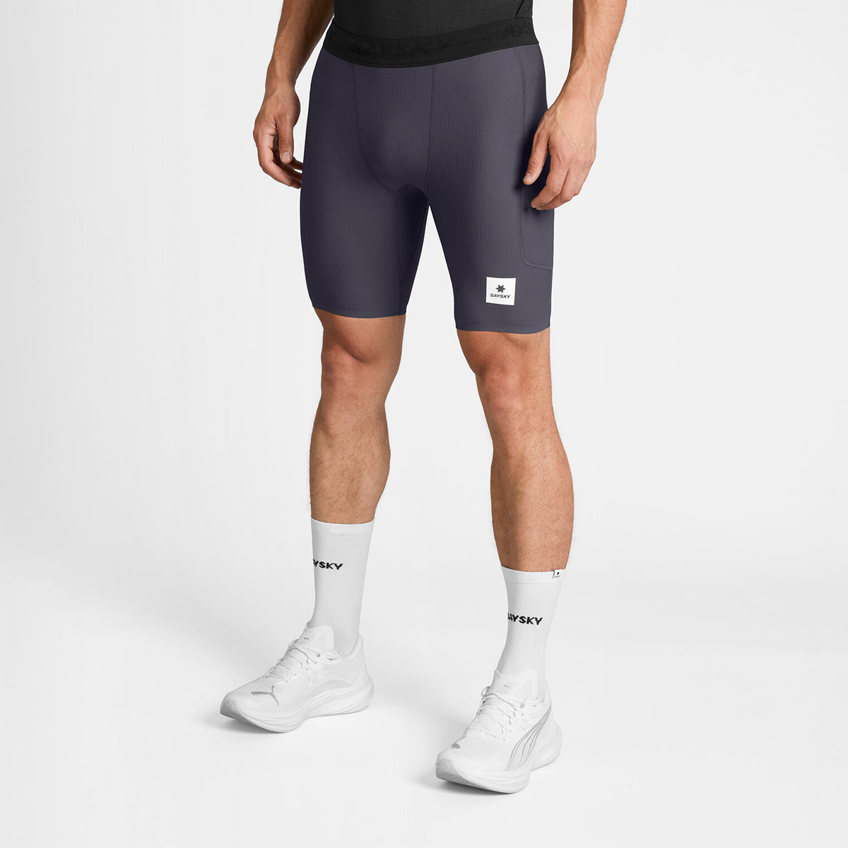 Saysky Combat+ Rib Short Tights 8'' Grau 611 SM55002