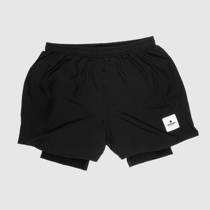 SAYSKY 2 In 1 Compression Pace Shorts 5'' SHORTS BLACK