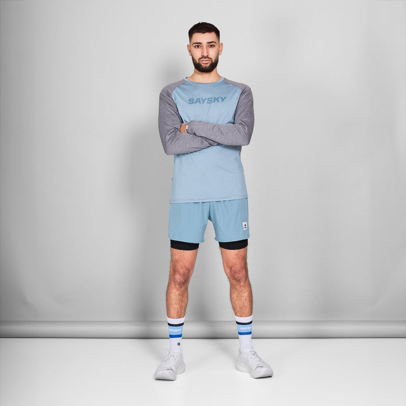 SAYSKY 2 in 1 Pace Shorts 5'' SHORTS 214 - BLUE