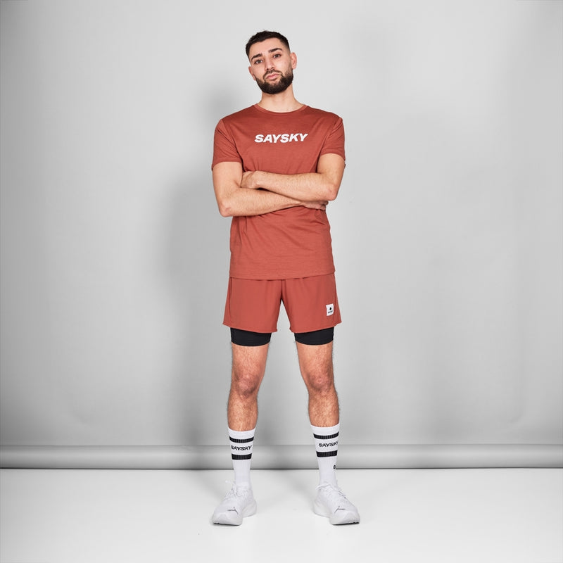 SAYSKY 2 in 1 Pace Shorts 5'' SHORTS 505 - RED