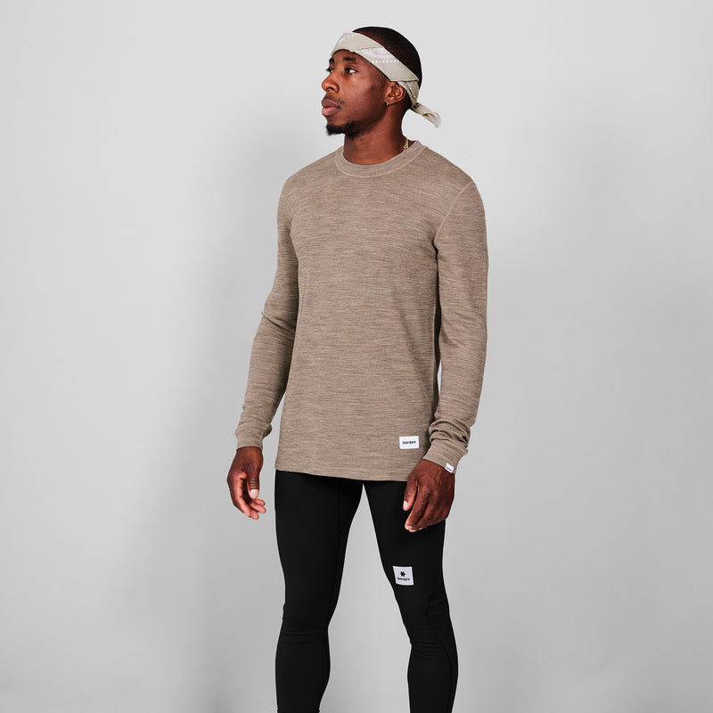 SAYSKY Merino 195 Blaze Long Sleeve LONGSLEEVES 7005- BROWN MELANGE