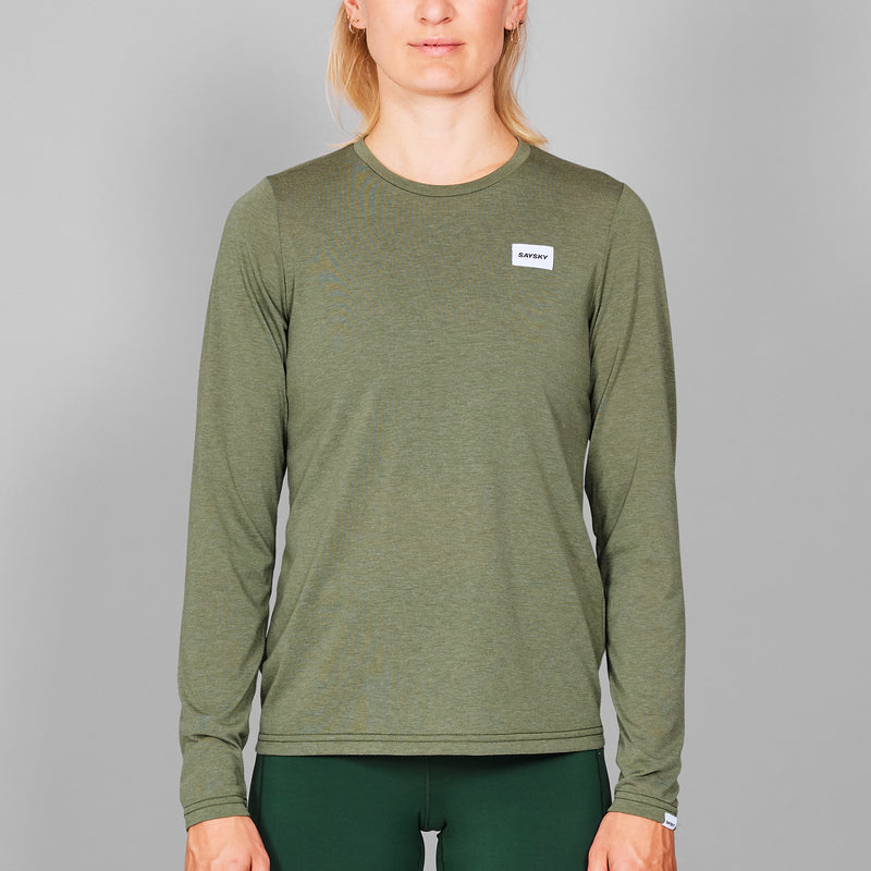 SAYSKY Clean Motion Long Sleeve LONGSLEEVES 3005 - GREEN MELANGE