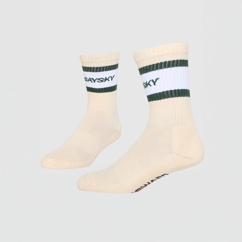 SAYSKY Crew Socks SOCKEN 101 - WHITE