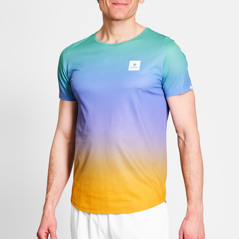 SAYSKY Drip Dye Flow T-Shirt T-SHIRTS 1033 - PURPLE AOP