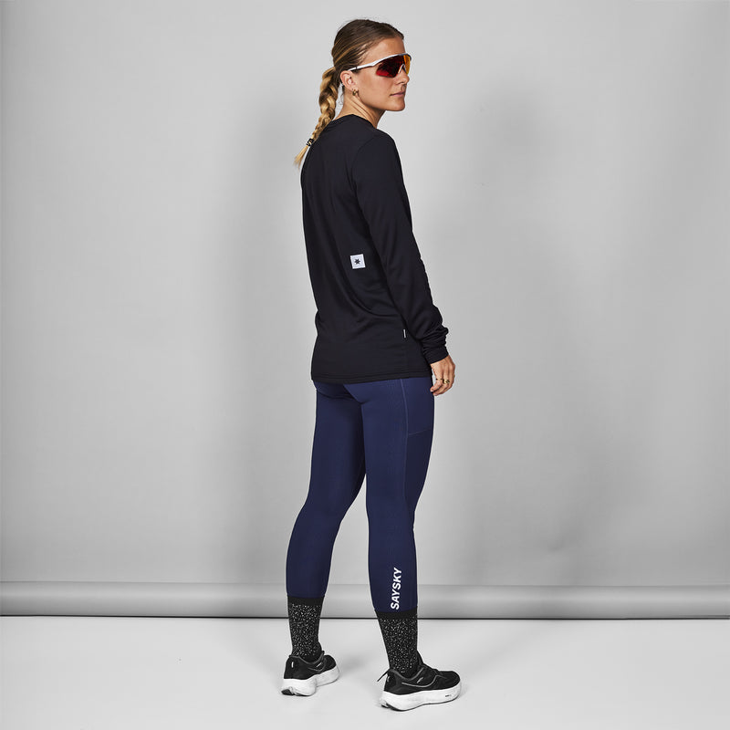 SAYSKY Flow Base Layer LONGSLEEVES 901 - BLACK