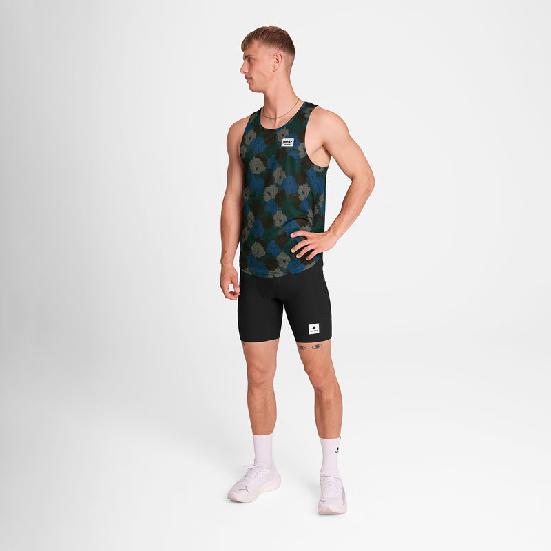 SAYSKY Flower Combat Singlet SINGLETS 1046 - BLUE AOP