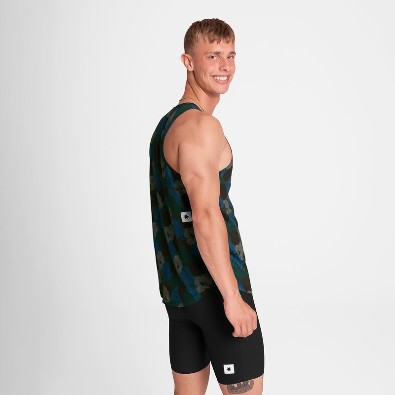 SAYSKY Flower Combat Singlet SINGLETS 1046 - BLUE AOP