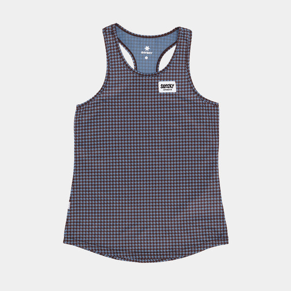 SAYSKY Houndstooth Combat Singlet TANK 1047 - BLUE AOP