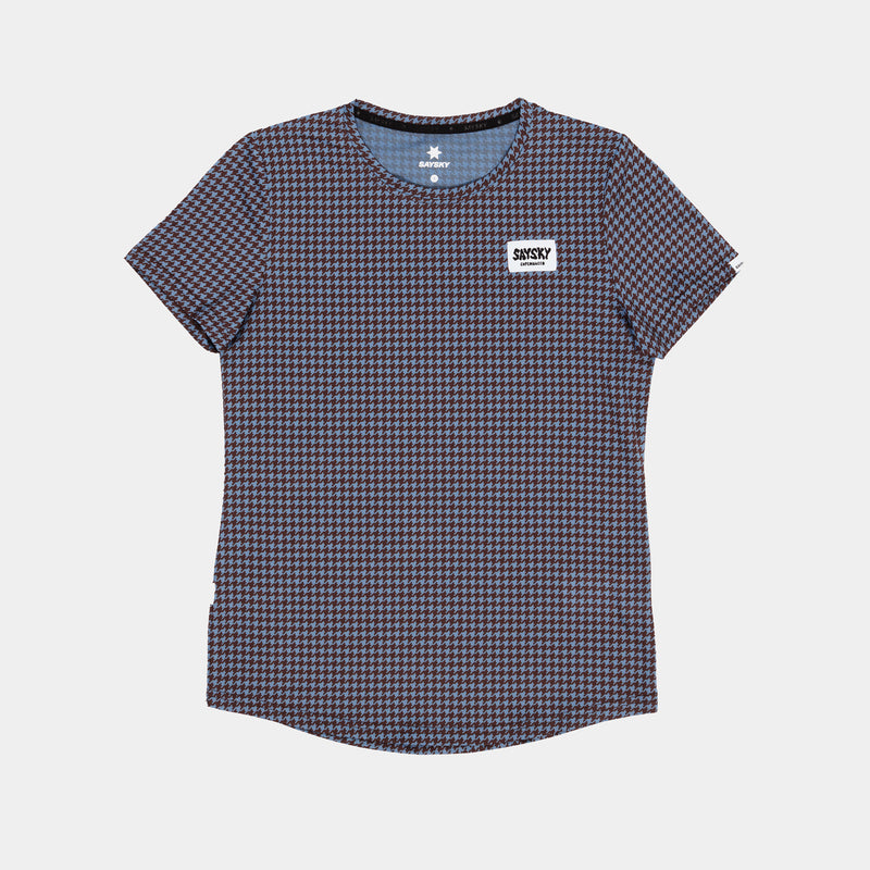 SAYSKY Houndstooth Combat T-Shirt T-SHIRTS 1047 - BLUE AOP