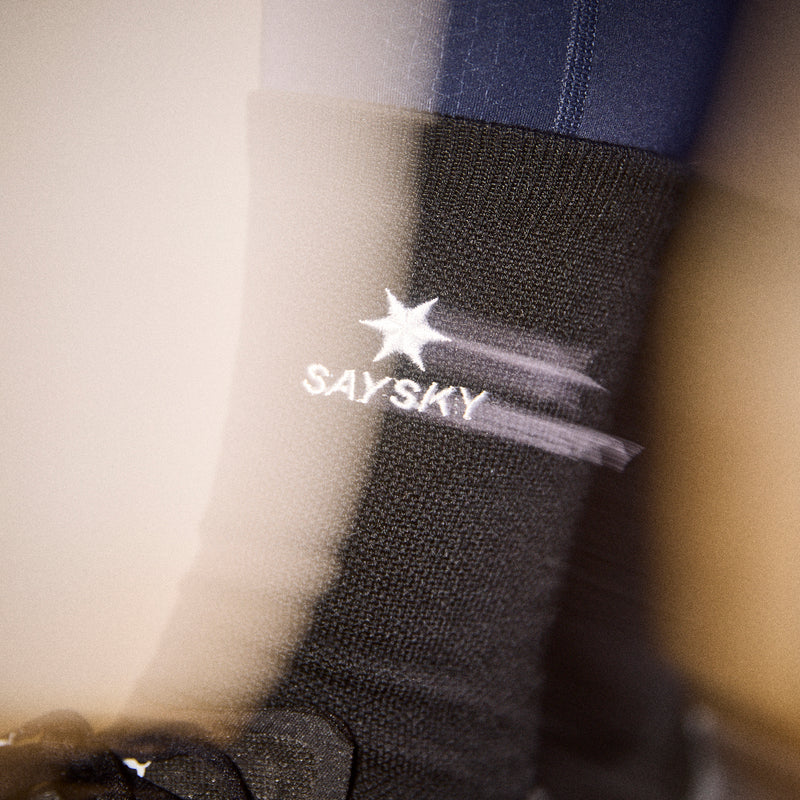 SAYSKY Logo High Merino Socks SOCKEN 901 - BLACK