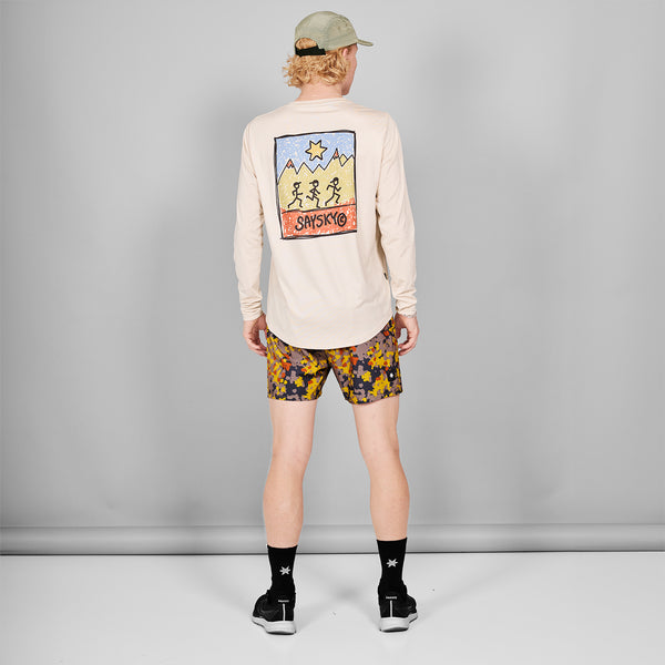 SAYSKY Logo Pace Longsleeve LONGSLEEVES 8002 - BEIGE MELANGE