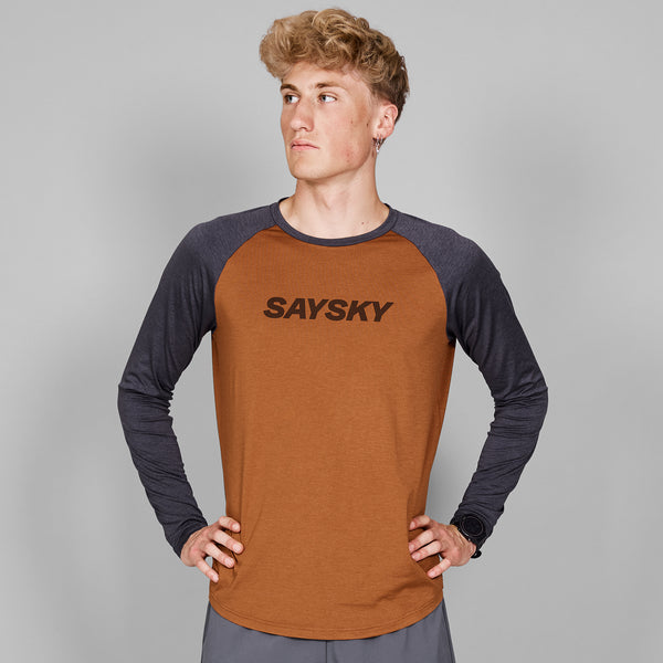 SAYSKY Logo Pace Long Sleeve LONGSLEEVES 4005 - ORANGE MELANGE