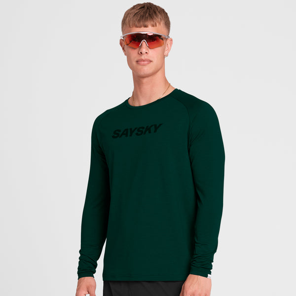 SAYSKY Logo Pace Long Sleeve LONGSLEEVES 3010 - GREEN