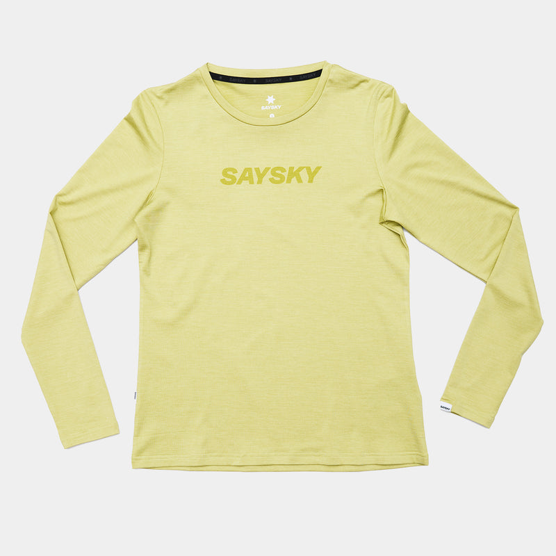 SAYSKY Logo Pace Longsleeve LONGSLEEVES 3008 - GREEN MELANGE