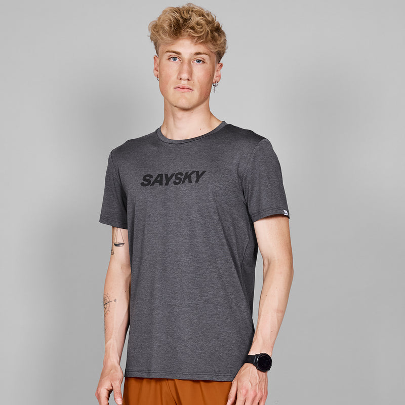 SAYSKY Logo Pace T-shirt T-SHIRTS 7004 - GREY MELANGE