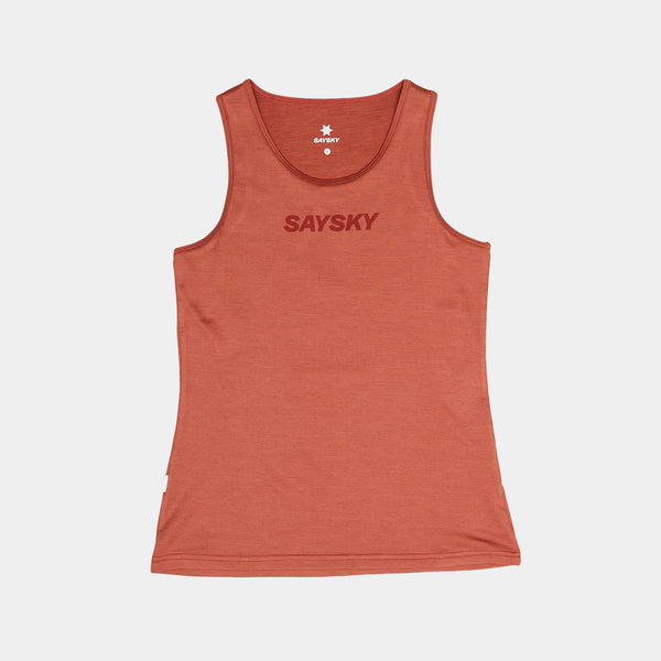 SAYSKY Logo Pace Top SINGLETS 5006 - RED MELANGE