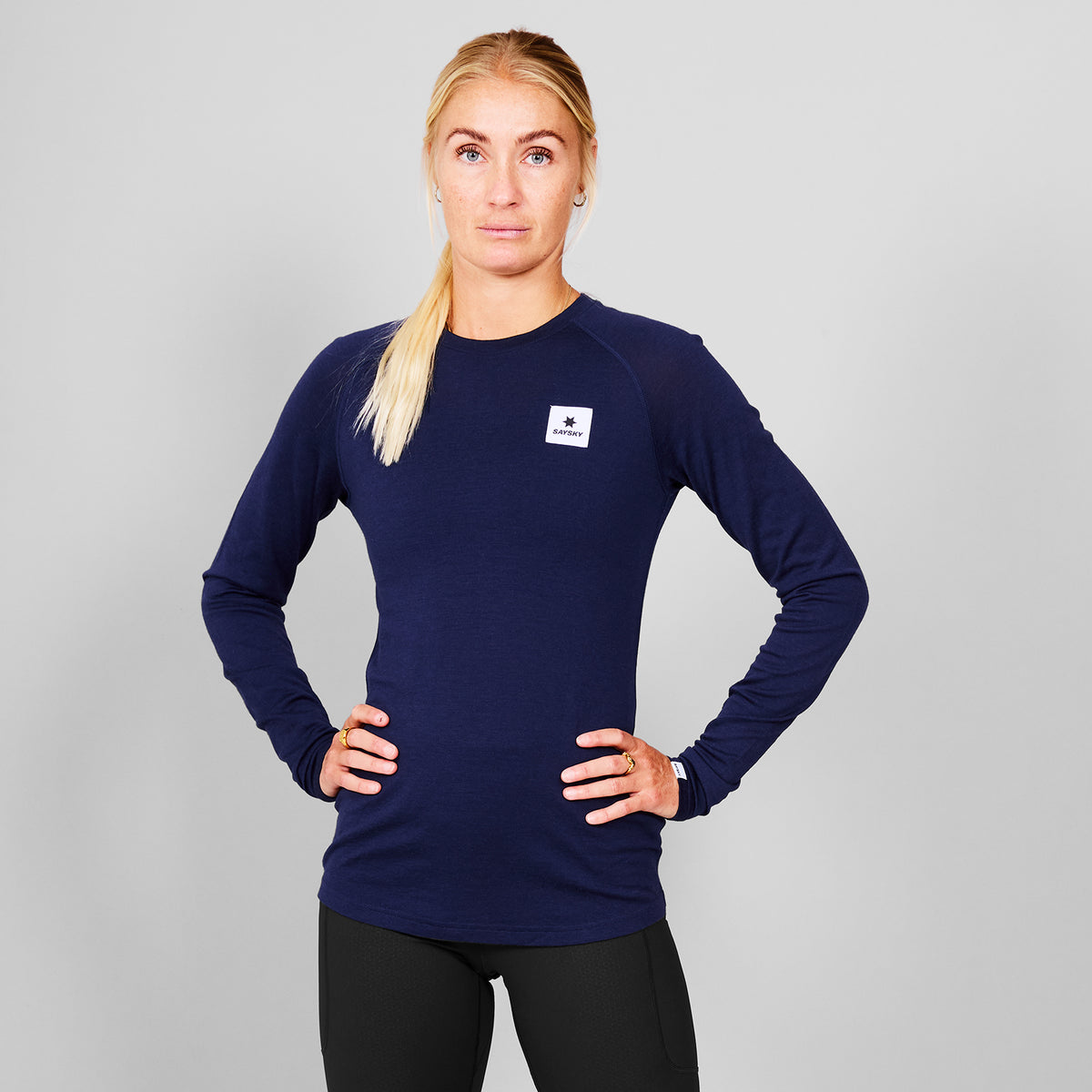 SAYSKY Merino 165 Base Layer Longsleeve LONGSLEEVES 201 - BLUE